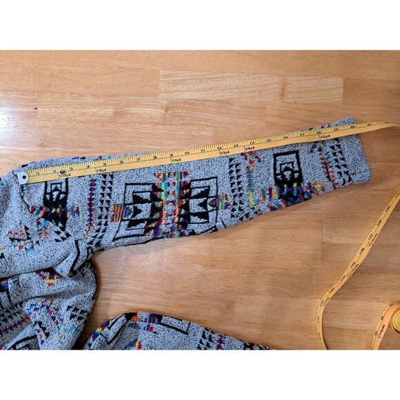 Northern Angel Aztec Southwestern Boho Open Front Long Cardigan Sweater Hoodie L - Picture 7 of 15